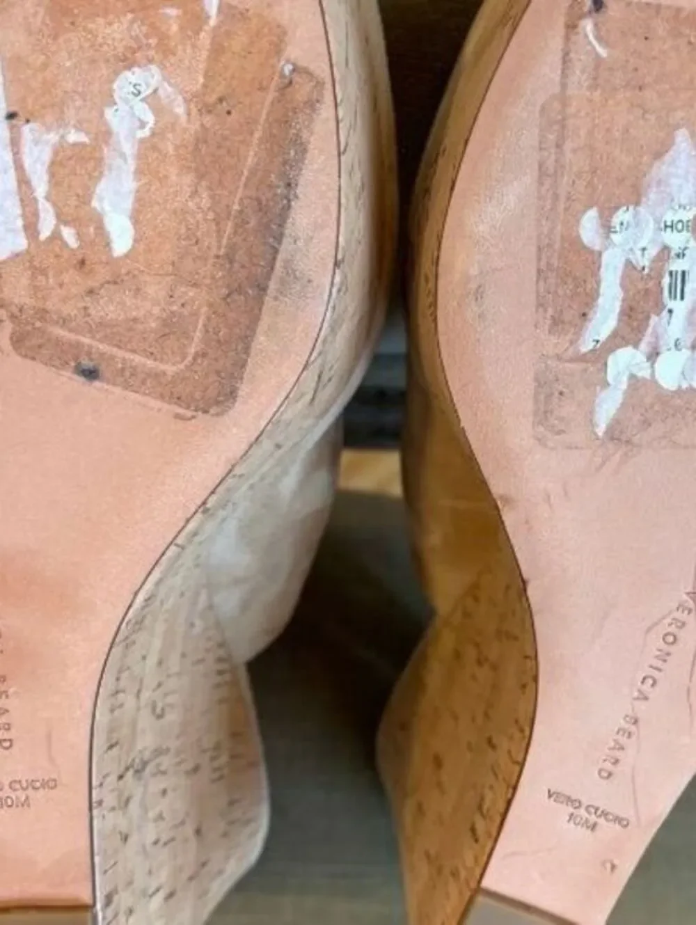 NWD Veronica Beard Dali Suede Peep-Toe Wedges